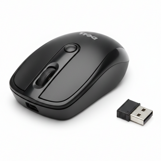 Dell 2.4G Wireless Mouse – Ergonomic Optical Sensor with Nano USB Receiver