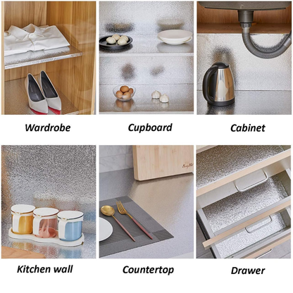 Metallic Aluminum Wallpaper Roll – Waterproof & Heat Resistant ((60×200cm))