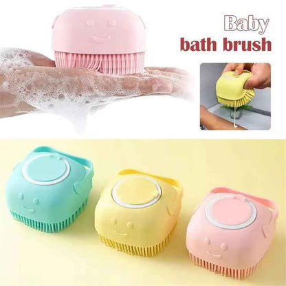 Silicone Shower Brush with Soap Dispenser – Ultra Soft Body Scrubber & Massager