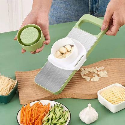 5-in-1 Multifunctional Vegetable Cutter & Slicer – Stainless Steel Kitchen Tool for Easy Chopping and Slicing