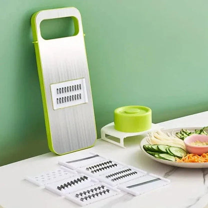 5-in-1 Multifunctional Vegetable Cutter & Slicer – Stainless Steel Kitchen Tool for Easy Chopping and Slicing