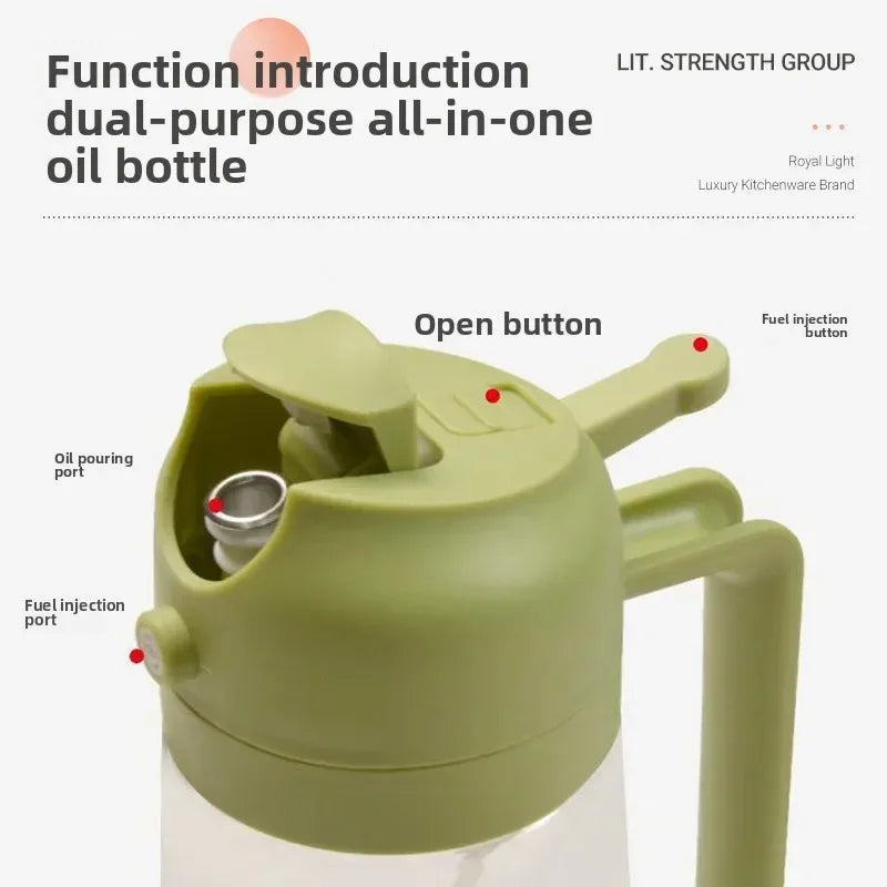 2 in 1 Leakproof Oil Dispenser Bottle 500 ML