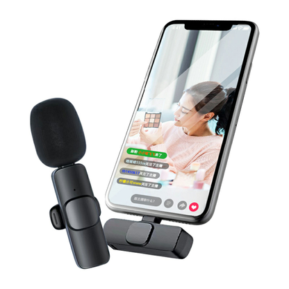 K8 Wireless Lavalier Microphone – Plug-and-Play Clip-On Mic for Mobile Phones
