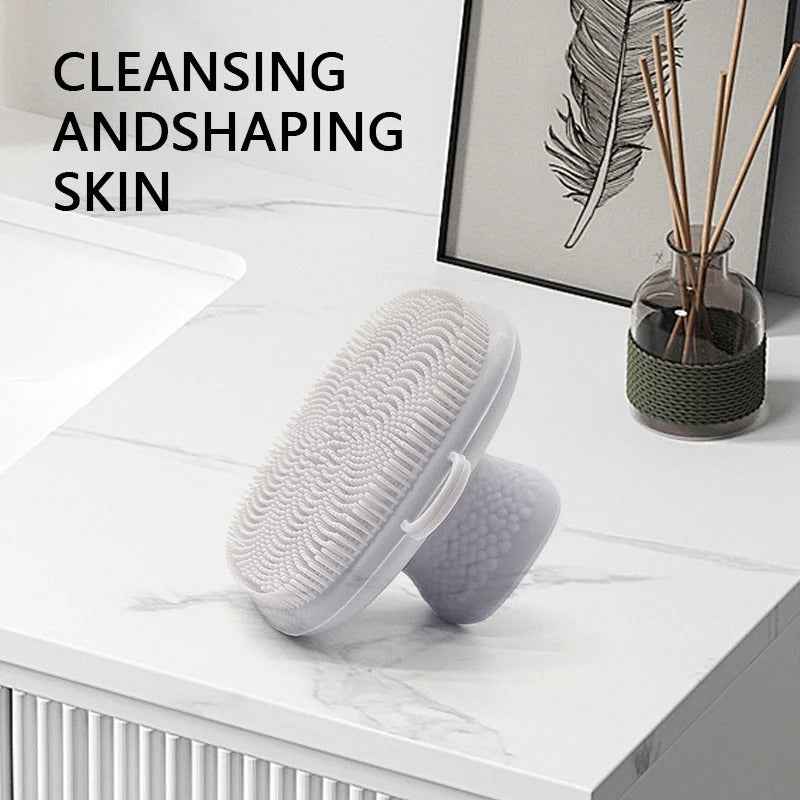 Silicone Shower Brush with Soap Dispenser – Ultra Soft Body Scrubber & Massager