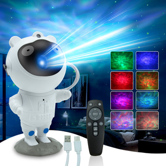 Astronaut Starry Sky Galaxy Projector – LED Nebula & Star Projector with 360° Rotating Astronaut Design