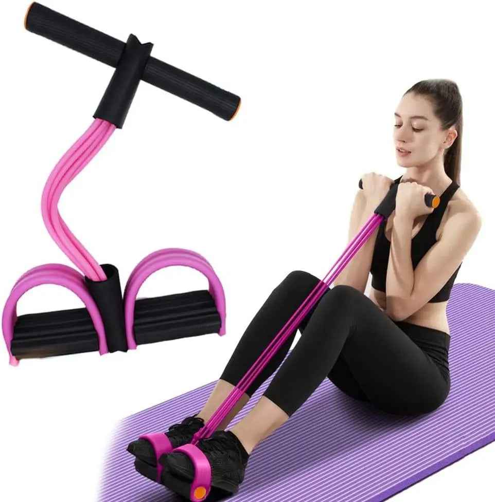 Foot Pedal Resistance Band – Elastic Sit-Up & Pull Rope for Yoga, Fitness, and Tummy Trimming