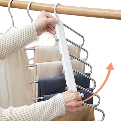 Multi-Tier Pants Hanger – Gobazar Pakistan | Space-Saving Closet Tool
