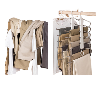 Multi-Tier Pants Hanger – Gobazar Pakistan | Space-Saving Closet Tool