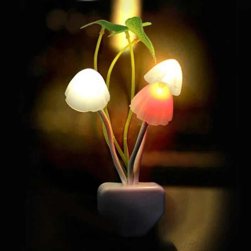 Mushroom LED Night Light – Automatic, Energy-Efficient & Child-Friendly