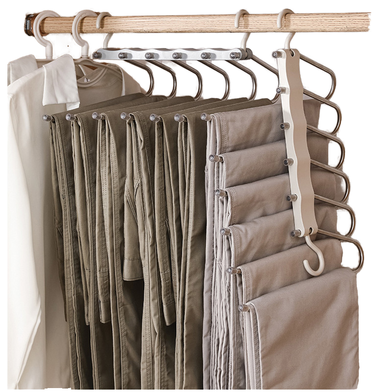 Multi-Tier Pants Hanger – Gobazar Pakistan | Space-Saving Closet Tool