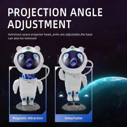 Astronaut Starry Sky Galaxy Projector – LED Nebula & Star Projector with 360° Rotating Astronaut Design