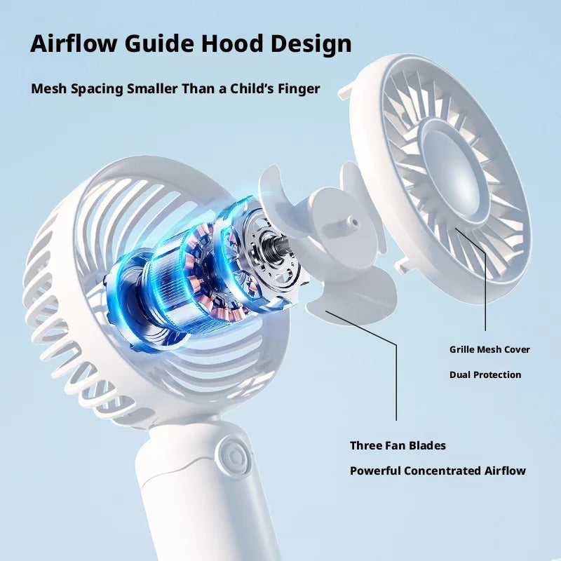 Handheld Portable Mini Fan – USB Rechargeable 3 Speed