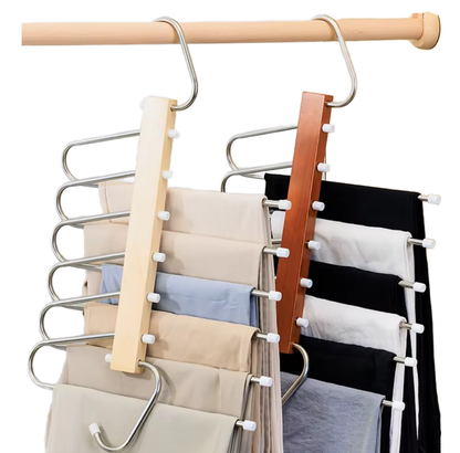 Multi-Tier Pants Hanger – Gobazar Pakistan | Space-Saving Closet Tool