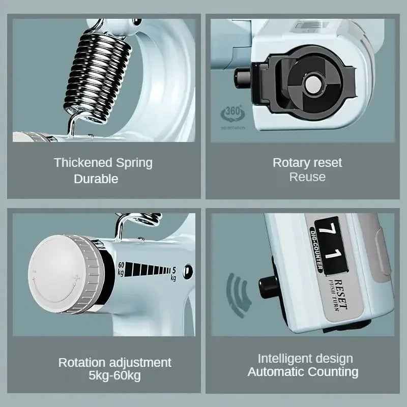 Adjustable Hand & Wrist Strengthener with Counter – Durable and Comfortable